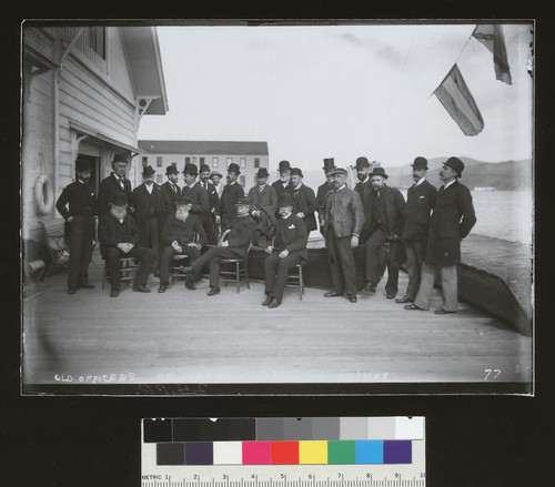 Old officers of San Francisco Yacht Club, Sausalito. [photographic print]