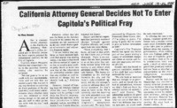 California attorney general decides no to enter Capitola's political fray