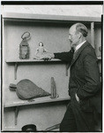 [Harry Peterson, Curator, with relics at Sutter's Fort, Sacramento]