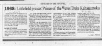 1968: Littlefield praises 'Prince of the Waves' Duke Kahanamoku