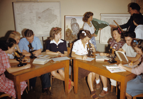 Natural Science class, Citrus Junior College, 1942