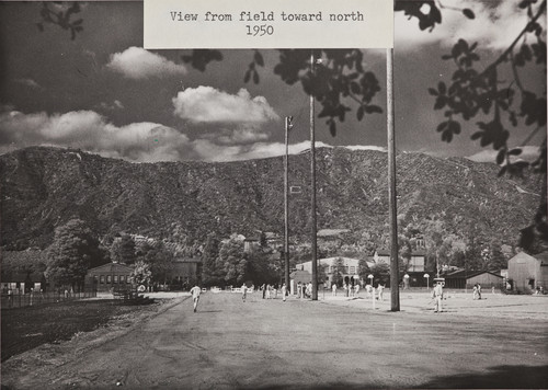 View from athletic field toward north, 1950