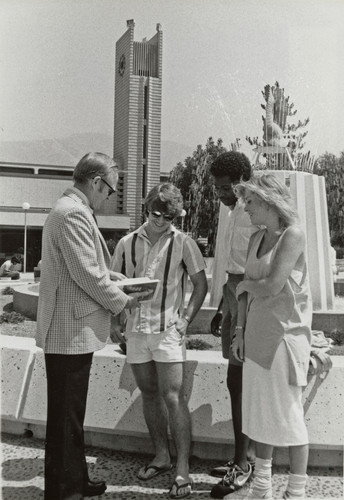 Professor Thomas Tefft with students