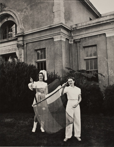 Flag twirlers, 1941