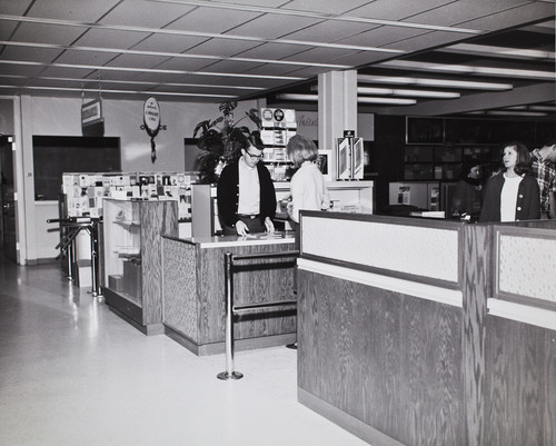 Check stand at Bookstore, Citrus College, 1964