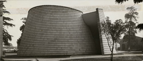 View of finished Planetarium, Citrus College, 1965