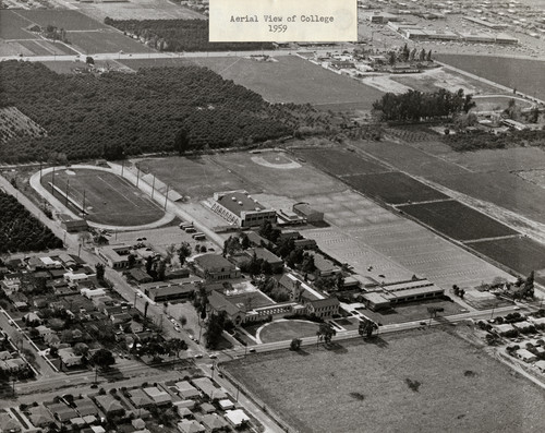 Aerial View of Citrus Union High School and Junior College, 1959