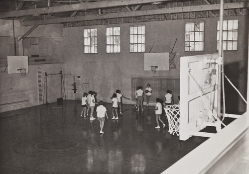 Interior of old girls gym, 1951-52