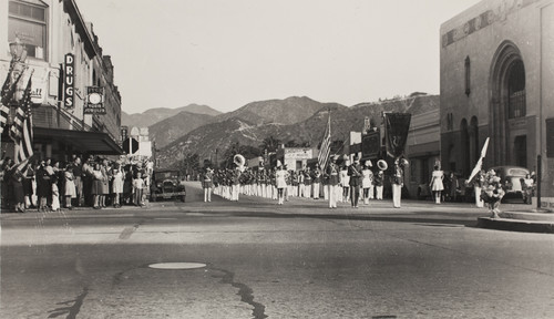 Band at Armistice Day Parade, Azusa, 1941