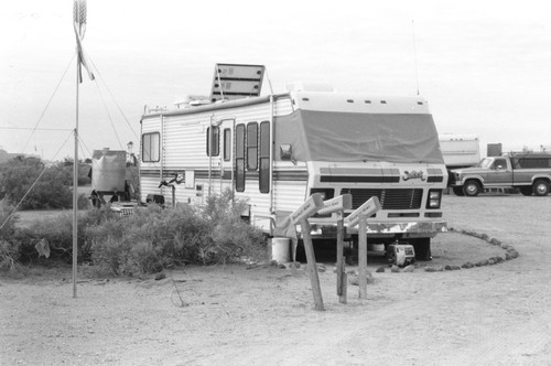 Slab City: photograph of campers and recreational vehicles