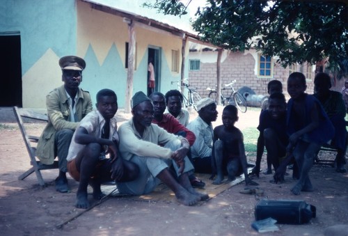 Storytellers and elders gathered at Nsemiwe, Nsama