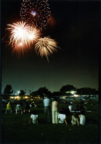 Fireworks display at Rosewood Park