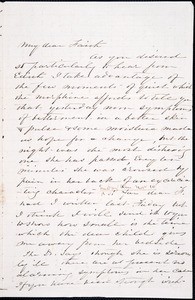 Benjamin Silliman, Sr., letter, 1863 Nov. 10, to Faith W. Hubbard (née Silliman)
