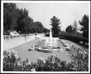 Rectangular fountain on the Earle C. Anthony estate