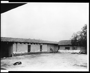 Outer court and the jail at Guajome Ranch in San Diego, 1870-1880