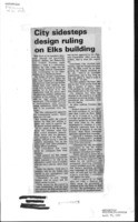 City sidesteps design ruling on Elks building
