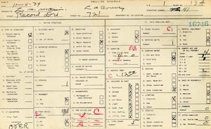 WPA household census for 721 N RECORD