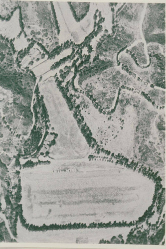 Aerial view of Will Rogers Ranch in Rustic Canyon, Calif