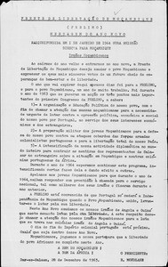 FRELIMO - Mensagem do ano novo, 28 dezembro 1963