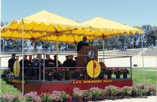 David Satcher speaking at 1997 graduation
