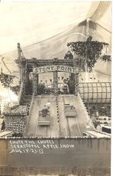 1913 Gravenstein Apple Show display by Stony Point district "Chute the Chutes."