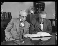 Los Angeles City Prosecutor Ernest J. Lickley and California State Athletic Commission member Seth Strelinger, 1927