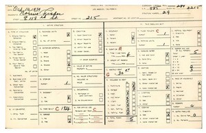 WPA household census for 215 EAST 118TH STREET, Los Angeles County
