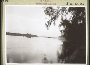 Kuala Kapuas. 1928 (Blick von Miss.haus aus stromaufwärts. Treibende Wasserpflanzen, ilong)