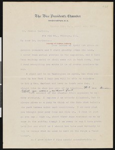 Theodore Roosevelt, letter, 1901-04-04, to Hamlin Garland