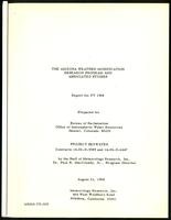 The Arizona weather modification research program and associated studies (31 items)
