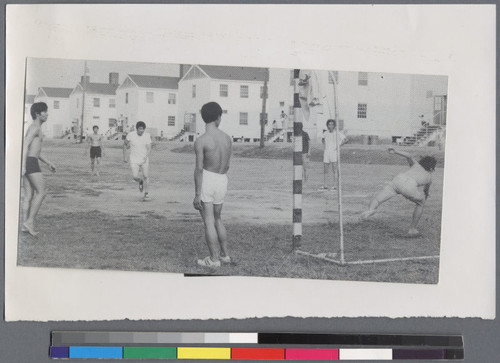 Boys playing soccer