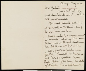 Henry Blake Fuller, letter, 1899-05-10, to Hamlin Garland