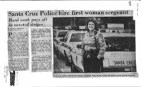 Santa Cruz Police hire first woman sergeant