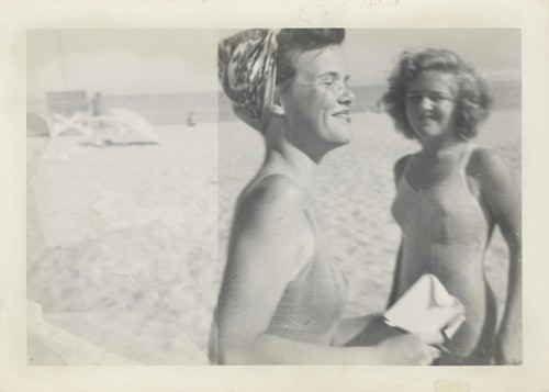 Phyllis Cole, Joanne Martin at Cowell Beach