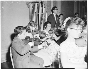 Annual concert of All City Orchestra at Hollywood High, 1957