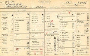 WPA household census for 3137 BLANCHARD ST, Los Angeles