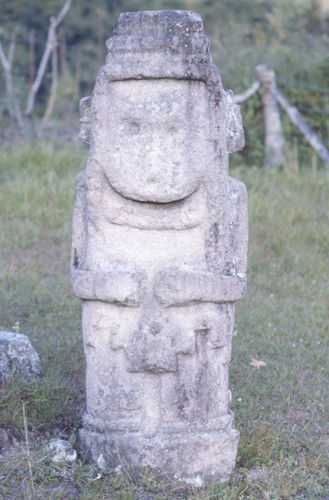 An anthropomorphic stone sculpture, Tierradentro, Colombia, 1975