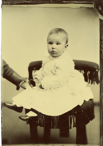 Portrait of Baby Anna Florence Clayton Sitting in Chair