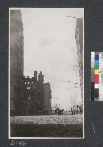[View up Kearny from Market St.? Mutual Savings Building, far left?]
