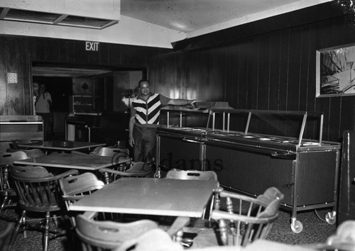 Interior of eating area, Los Angeles, 1974