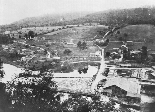 Aerial view of mill