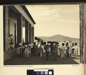 Trainee teacher at nursery school, Lovedale, South Africa, ca.1938