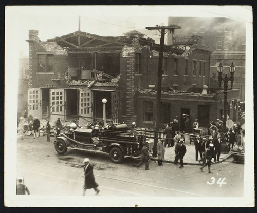 Station No. 1 and City Hall, damage from the 1933 earthquake