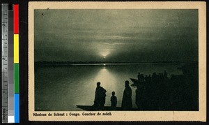Sunset over water, Congo, ca.1920-1940