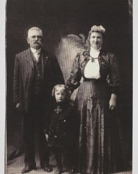 Portrait of William Perry Barnes and Emma Marie (Greening) Barnes and Frederick Barnes