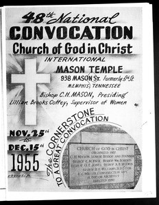 Annual Holy Convocation of the Church of God in Christ (48th: 1955) flier