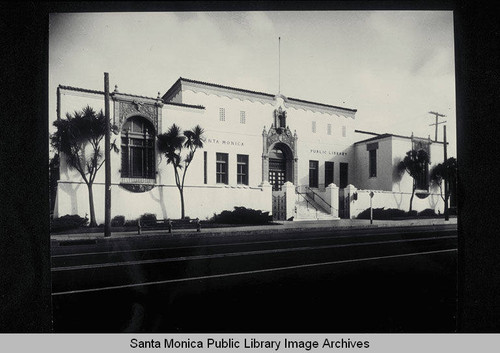 Santa Monica Public Library at 503 Santa Monica Blvd. after being remodeled in 1927