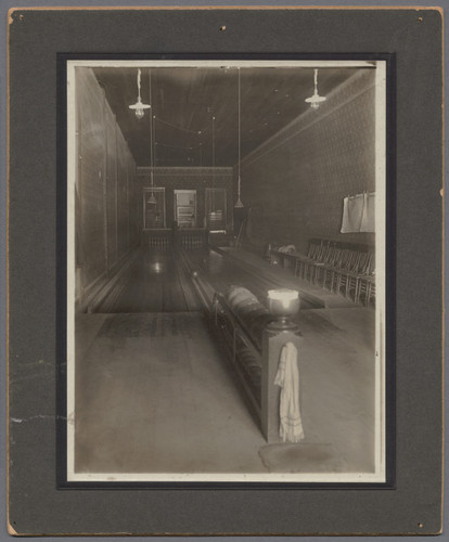 Bowling Alley, Franklin Street, Santa Clara, California, ca. 1900