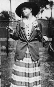 Dorothy Putnam in feminine attire