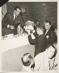 Sports figures at the Red Coat banquet for the benefit of the March of Dimes at the Flamingo Hotel, Santa Rosa, California, 1960